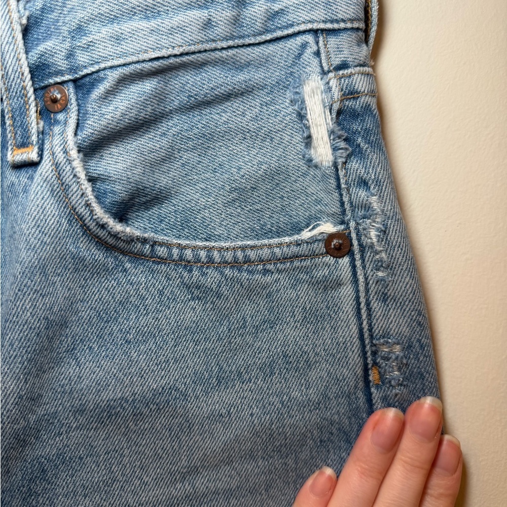 Agolde Light Blue 90s Pinch Waist High Rise Jeans - Picture 4 of 8